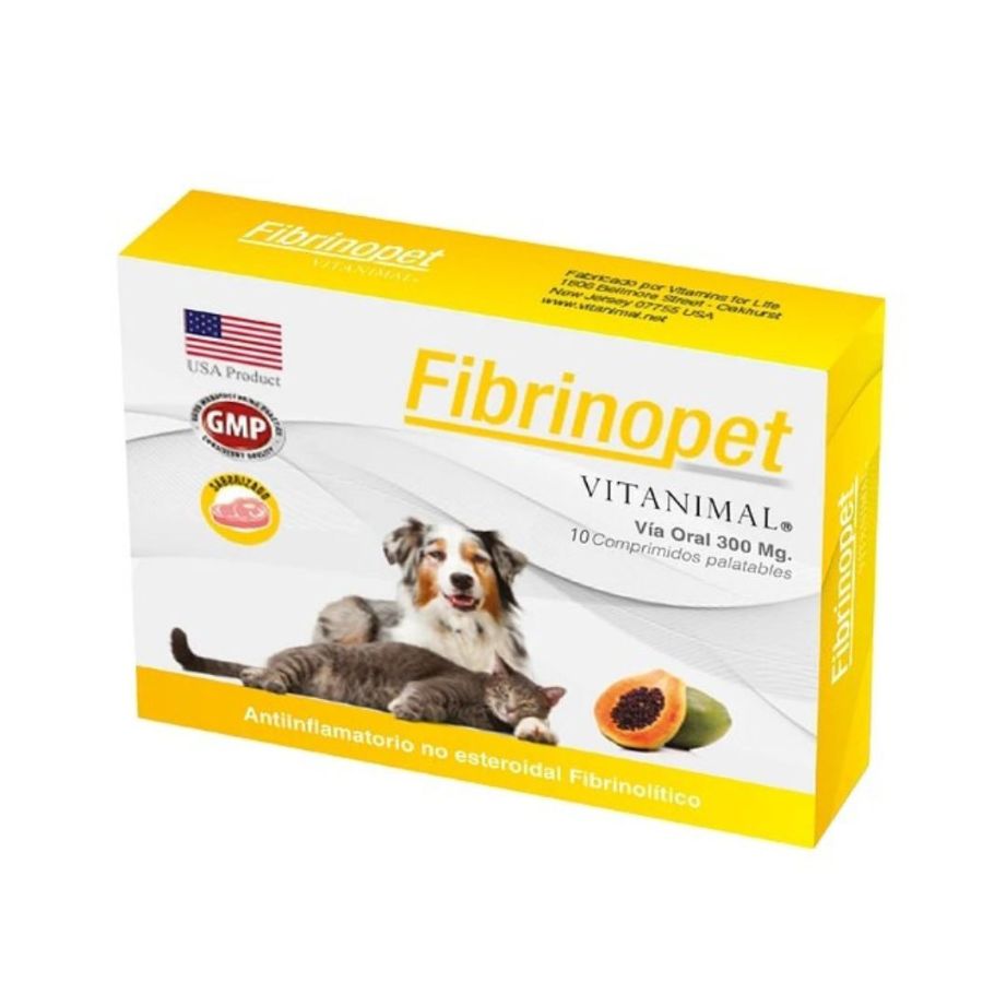 Fibrinopet x 10 comp para perros y gatos
