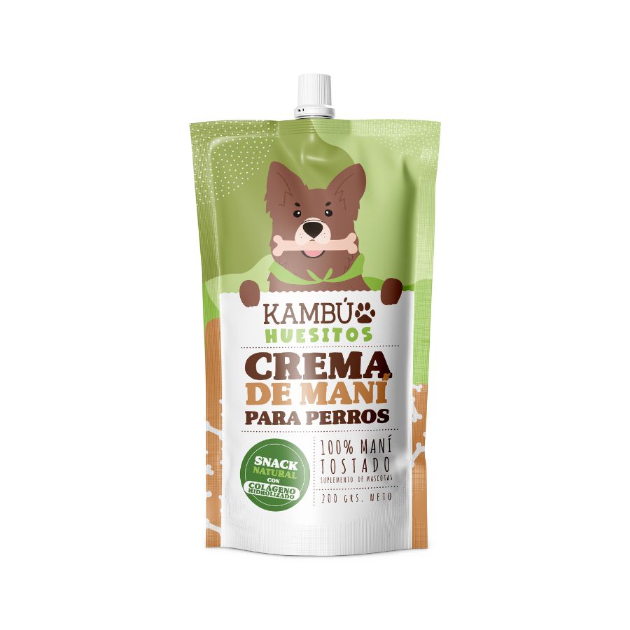 Mantequilla de man&iacute; huesitos snack para perros 200GR