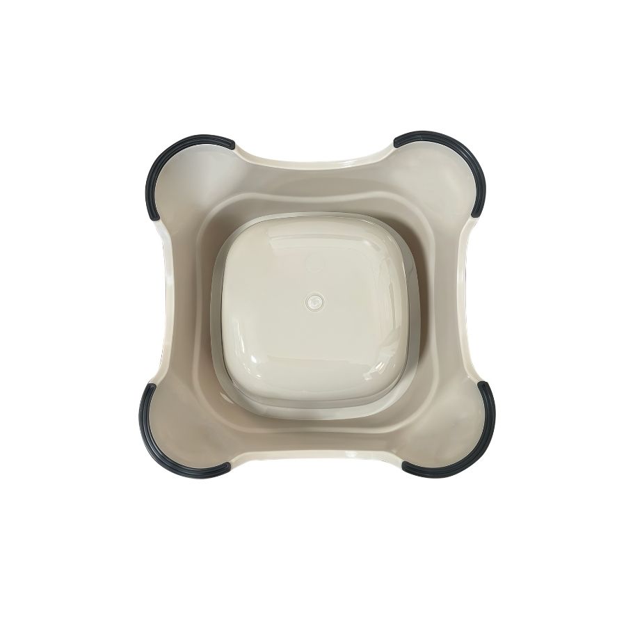 Leeby plato plastico color beige para perros, , large image number null