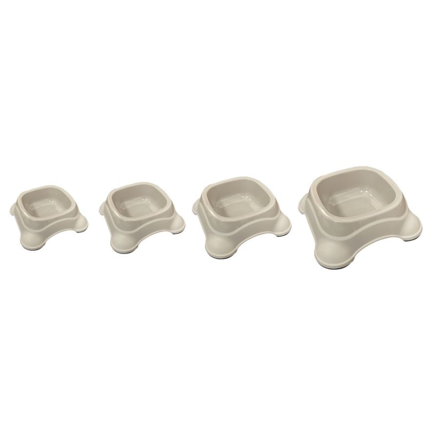 Leeby plato plastico color beige para perros, , large image number null