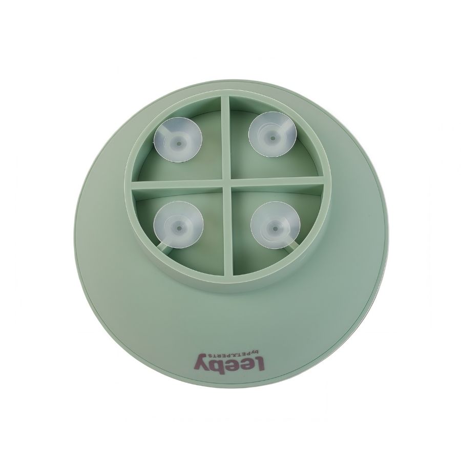 Leeby plato interactivo para mascotas 225ML silicona color verde, , large image number null