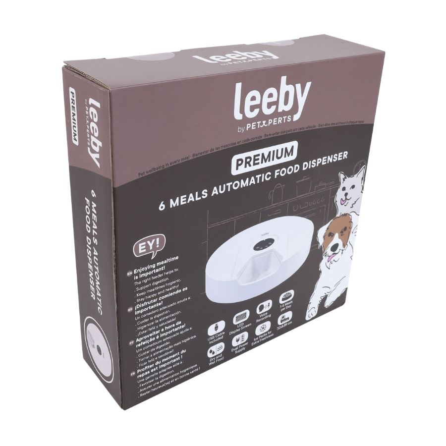 Leeby dispensador autom&aacute;tico de alimento para perros 6 meal, , large image number null