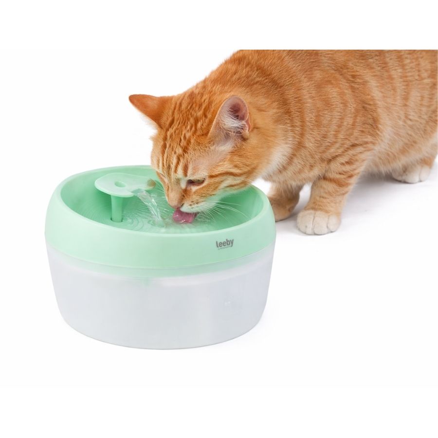 Leeby fuente de agua kimi para mascotas color verde 1.5L, , large image number null