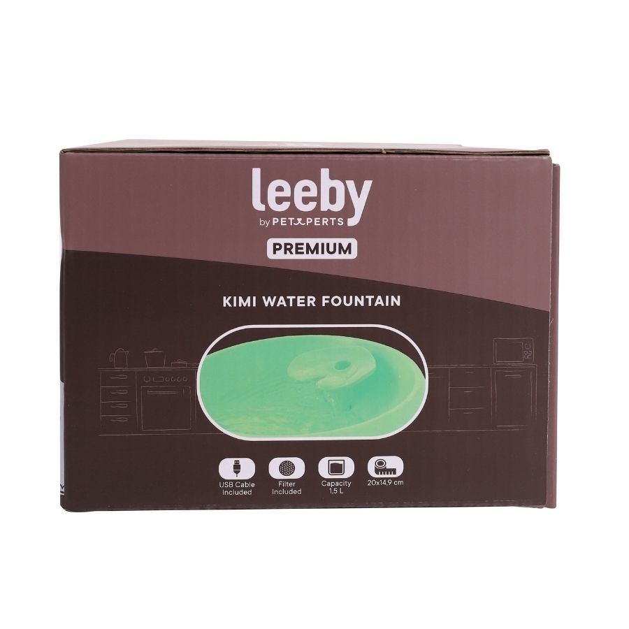 Leeby fuente de agua kimi para mascotas color verde 1.5L, , large image number null