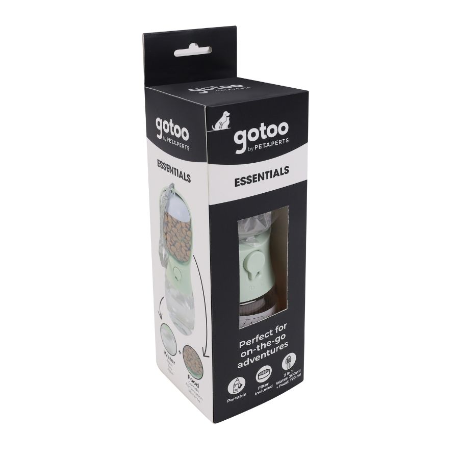 Gotoo botella portatil para mascotas 2 en 1 para agua y comida 300ML/170ML, , large image number null