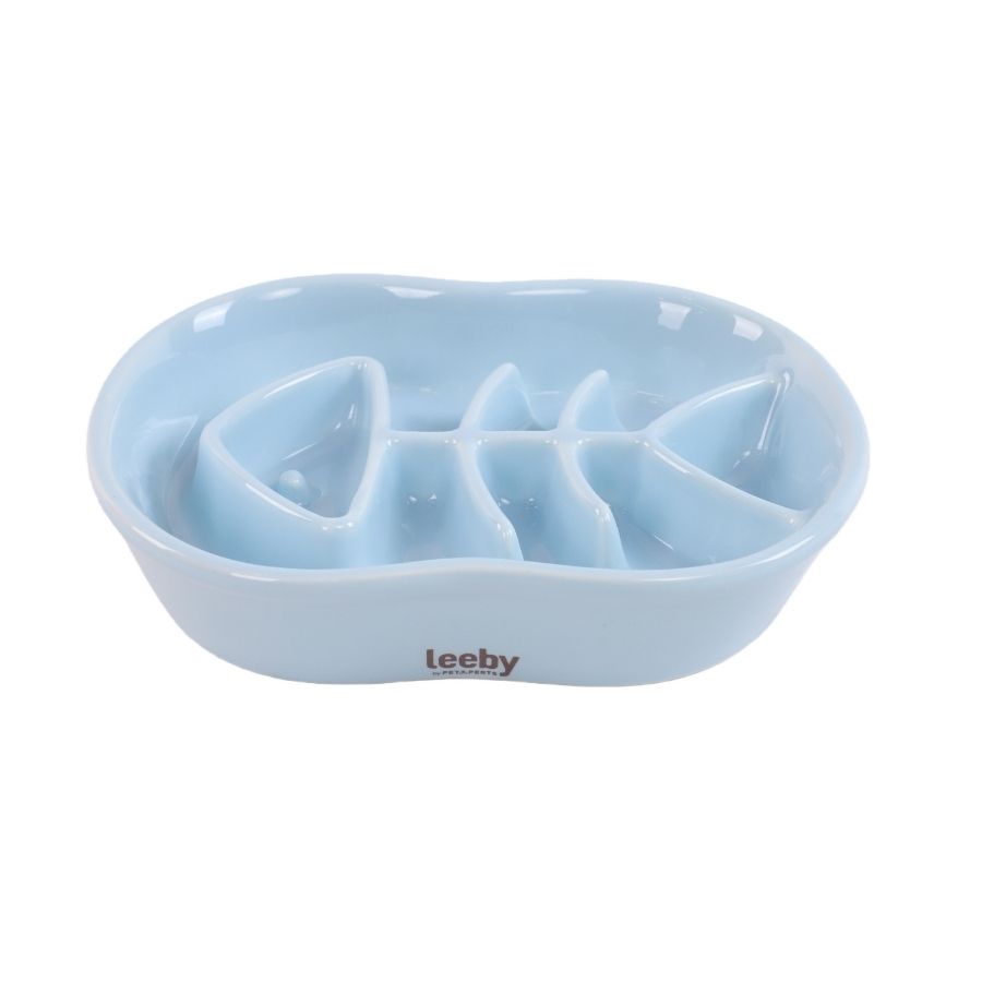 Leeby plato anti-ahogo para gatos en forma de pescado 240ML, , large image number null