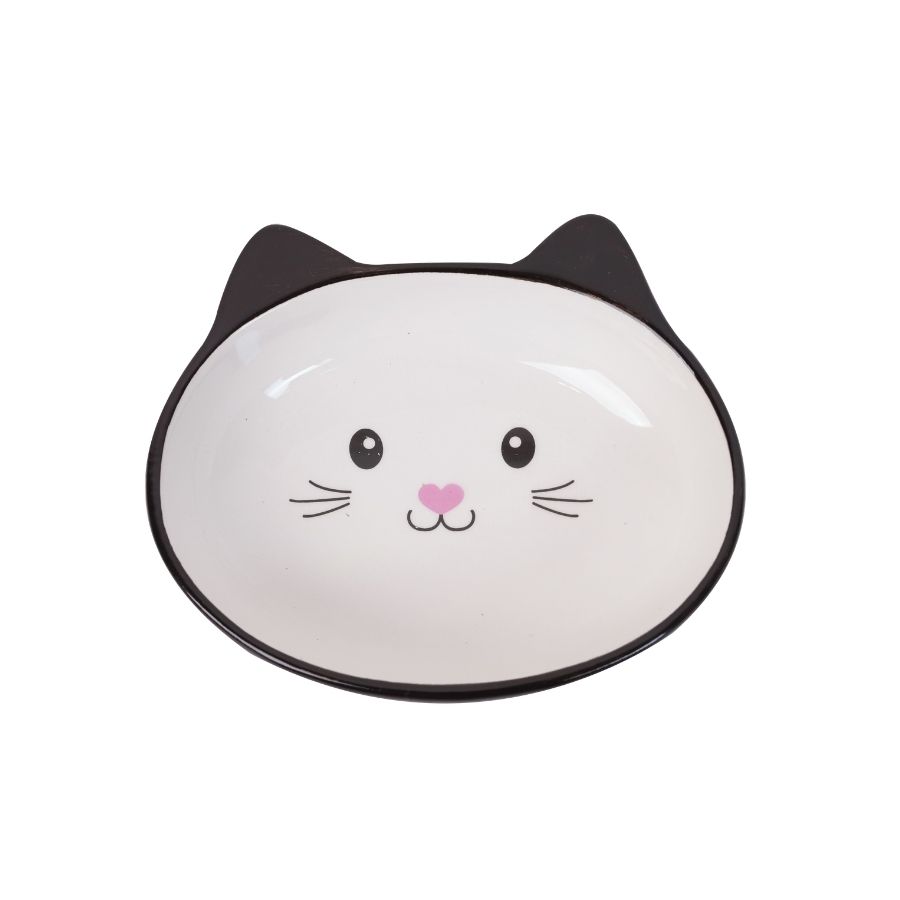 Leeby plato de ceramica para gatos color negro 250g/120ml, , large image number null