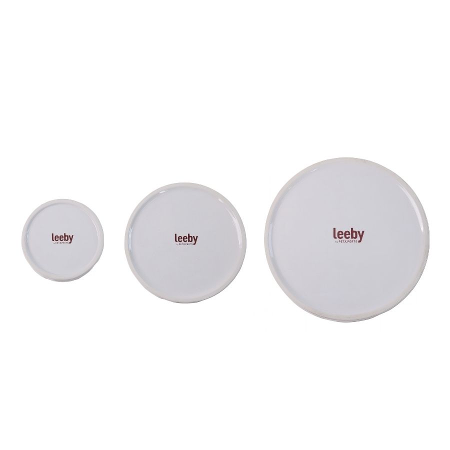 Leeby plato de ceramica color blanco, , large image number null