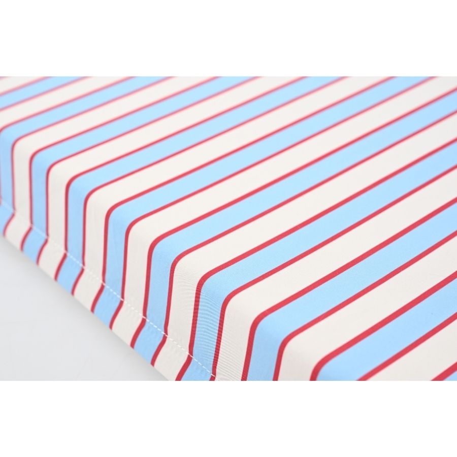 Leeby Cama Forma Colchoneta Para Perros Con Rayas Azul Y Rojo, , large image number null