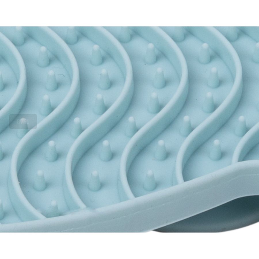 Leeby plato para gatos interactivo para lamer en forma de pescado color celeste, , large image number null
