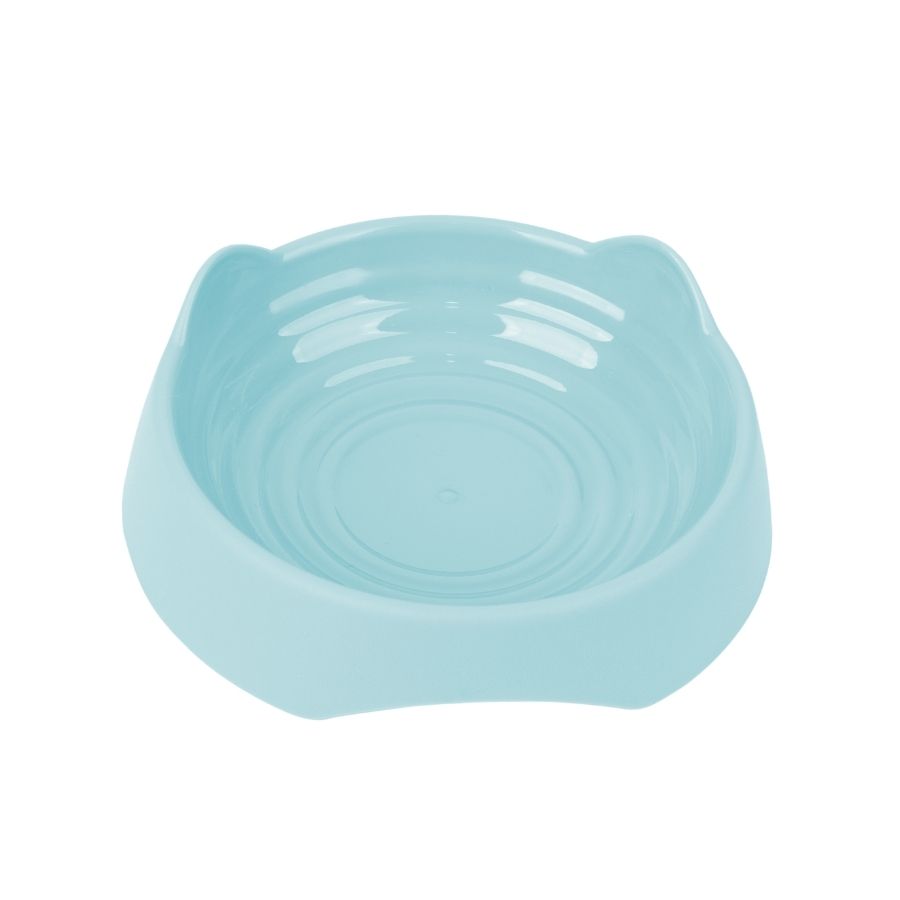 Leeby plato interactivo para gatos de plastico color celeste