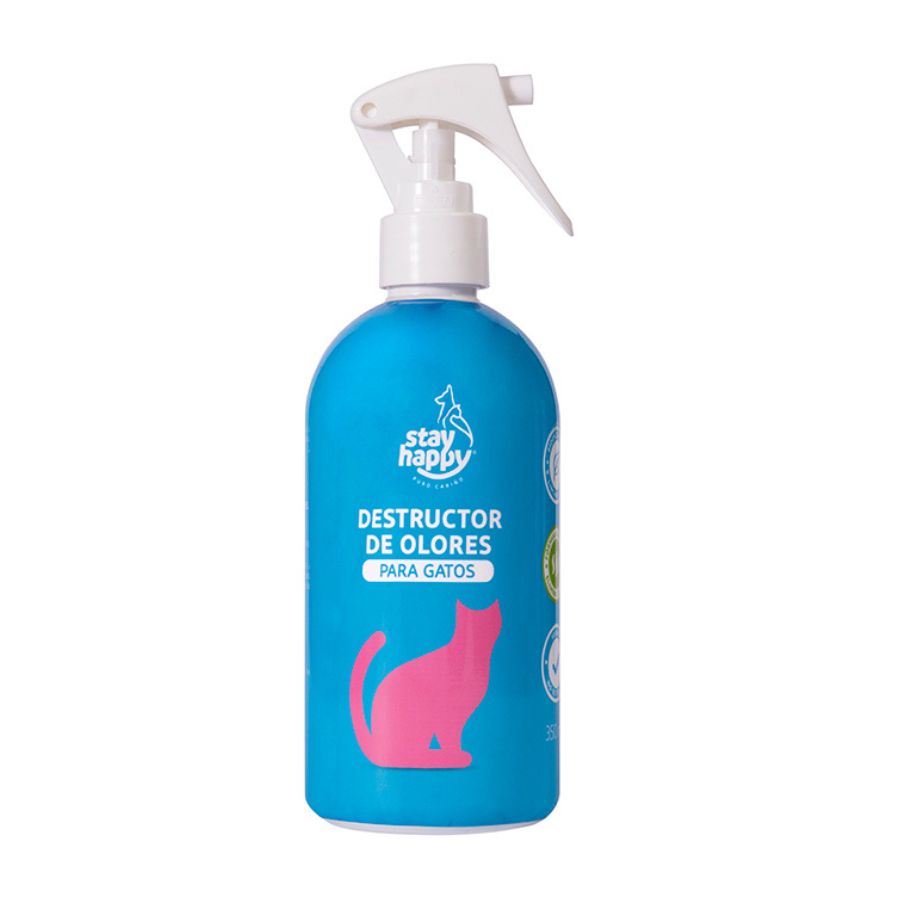 Stay happy destructor de olores para gato 350ML