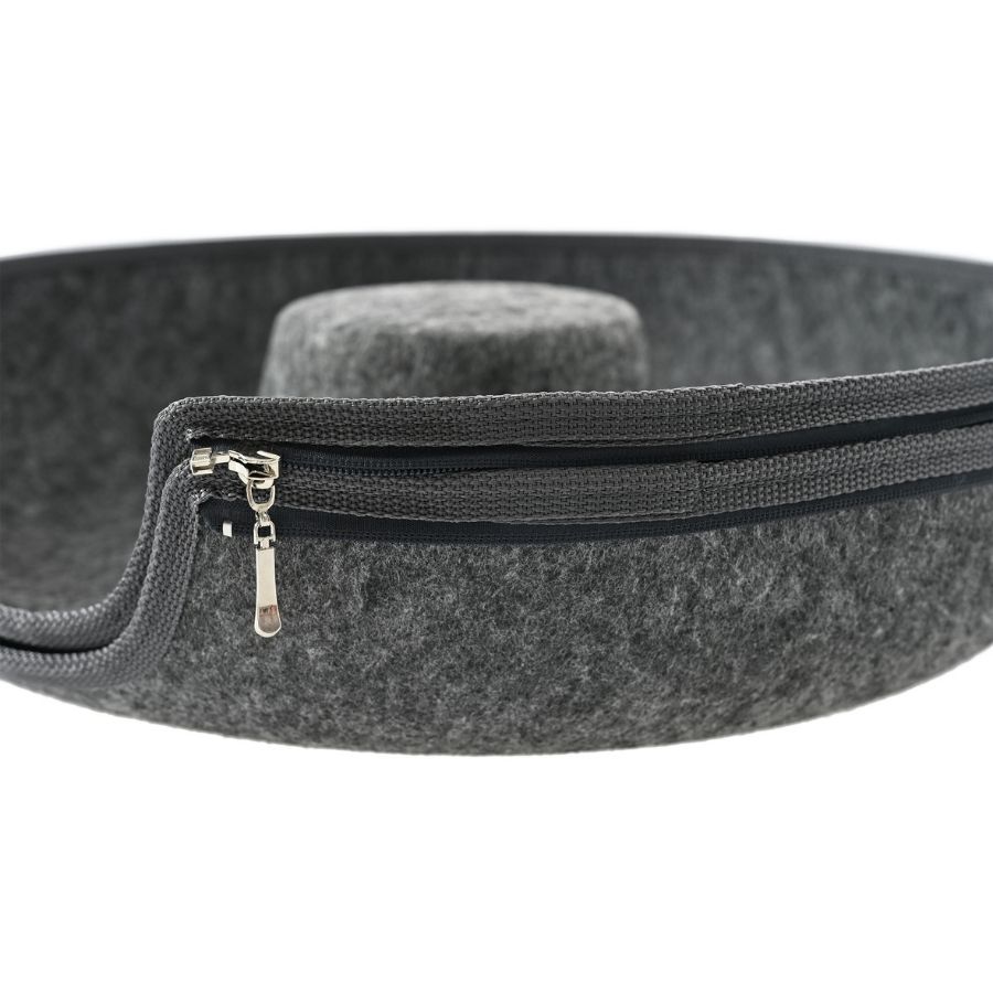 Leeby Cama Forma Tunel Para Gatos Con Fieltro Gris, , large image number null