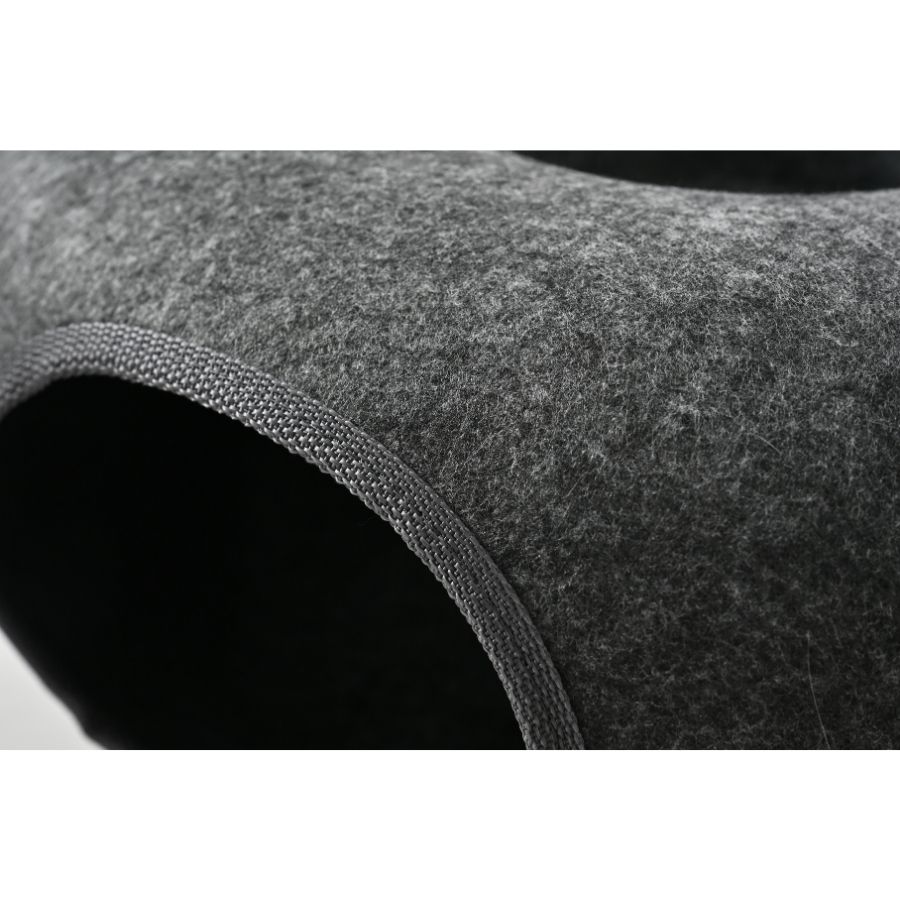 Leeby Cama Forma Tunel Para Gatos Con Fieltro Gris, , large image number null