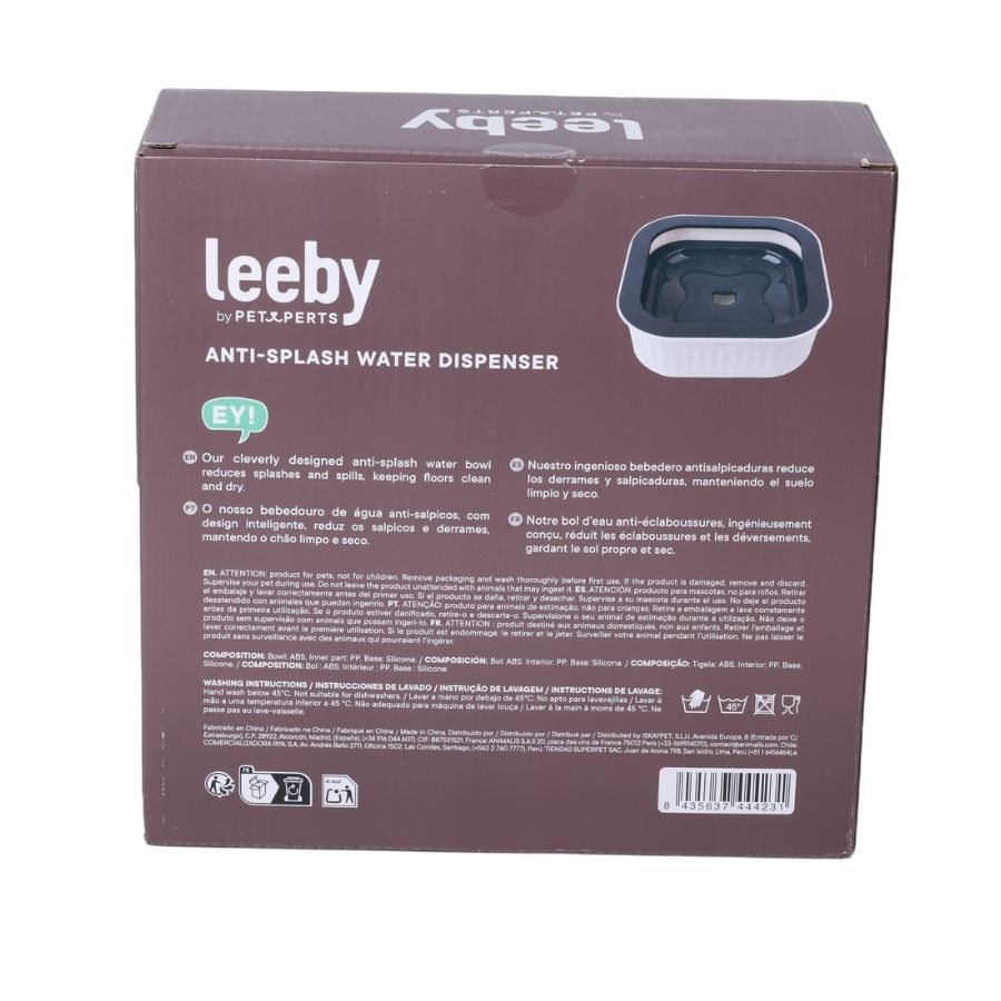 Leeby dispensador de agua anti-splash para perros, , large image number null