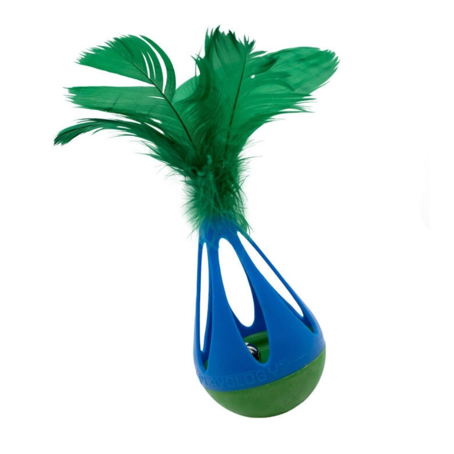Playology juguete interactivo de equilibrio con pluma para gato