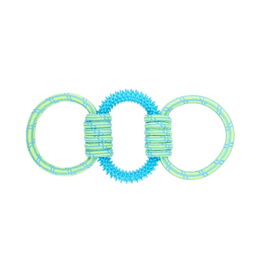 Tootoy! juguete cuerda de tres nudos con goma para perro, , large image number null
