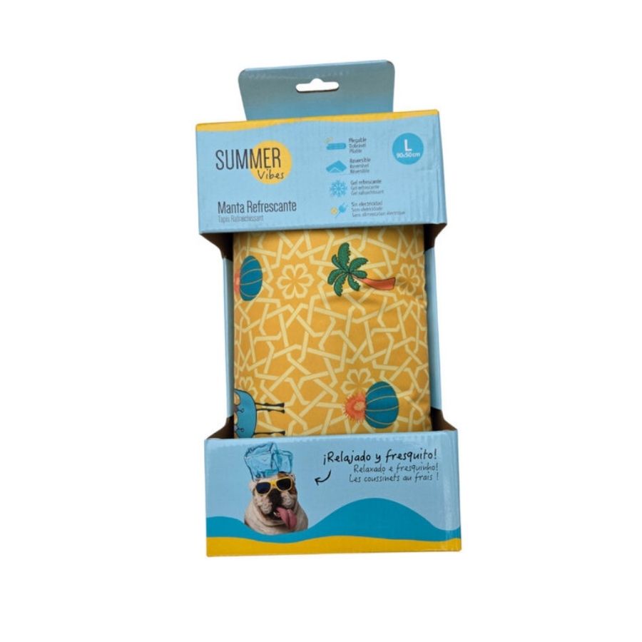 Summer Vibes Manta de enfriamiento premium con estampado de camello para perros, , large image number null