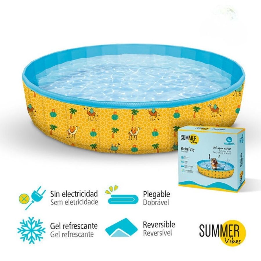 Summer Vibes Piscina verano con dise&ntilde;o de camello para perros, , large image number null