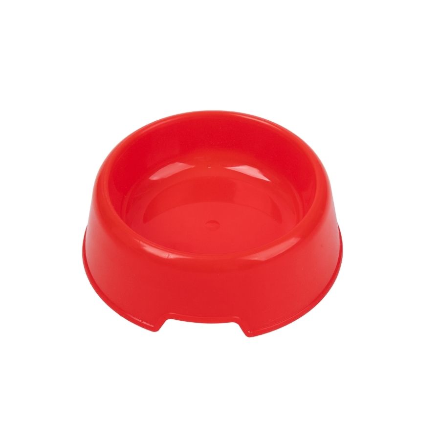 Leeby plato para mascotas color rojo plastico