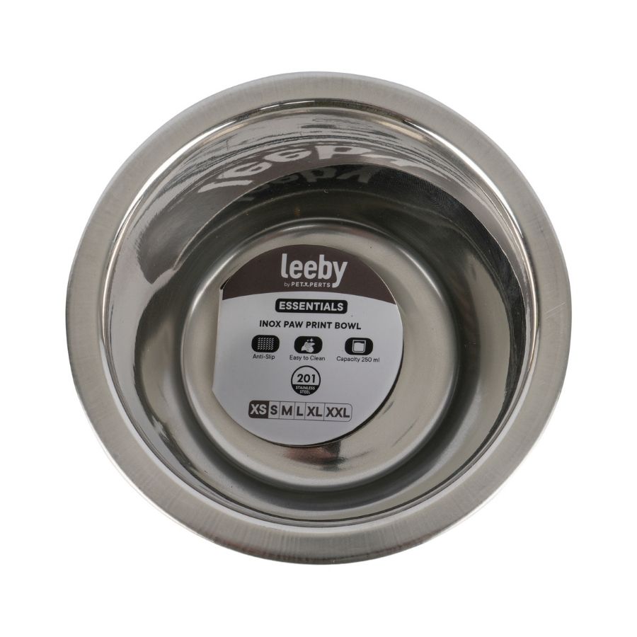 Leeby plato paw print acero inox para mascotas, , large image number null